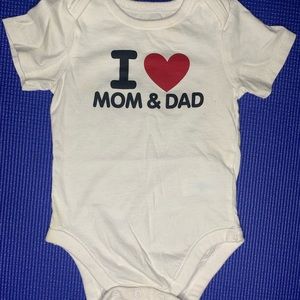 "I Love Mom and Dad" Onesie
